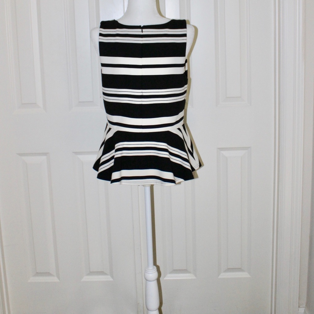 INC Elegant striped peplum top - NWT - Picture 6 of 8